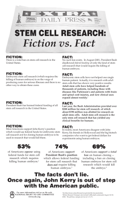 John Kerry on stem cell research