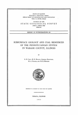 subsurface geology and coal resources