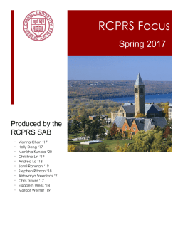 2017 Spring Newsletter - The Cornell Commitment