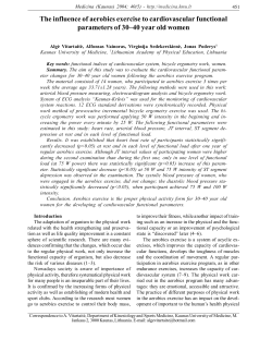 The influence of aerobics exercise to cardiovascular