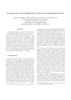 Asynchronous Active Replication in Three