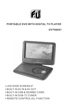 portable dvd with digital tv player dvt98607 led wide screen 9" built