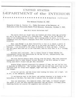 Dedication of the Perryville Battlefield Museum