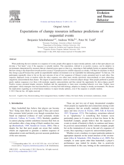 Expectations of clumpy resources influence predictions of sequential