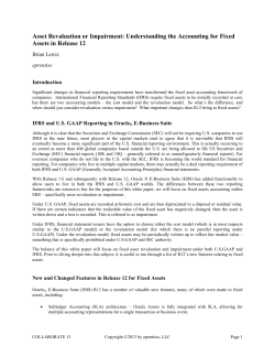 Asset Revaluation or Impairment