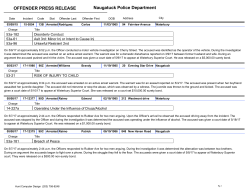 Naugatuck Police Department OFFENDER PRESS RELEASE