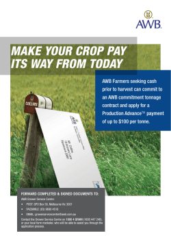 make your crop pay its way from today