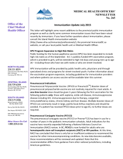 Immunization Update