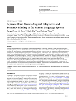 Separate Brain Circuits Support Integrative and