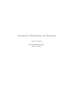 Long-Distance Wh-Movement and Minimalism