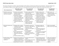 OET007 Statics Rubric Guide Updated May 2, 2017