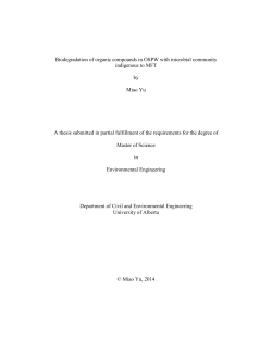 Biodegradation of organic compounds in OSPW with microbial