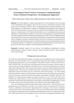 Assessing In-Store Food-to-Consumer Communication from a