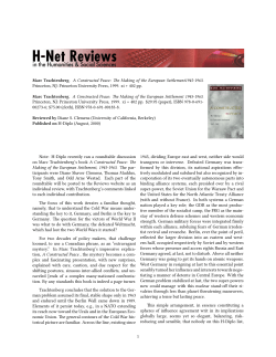 Untitled [Diane Clemens on A Constructed Peace: The - H-Net