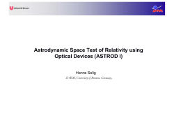 Astrodynamic Space Test of Relativity using Optical Devices