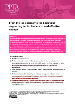 supporting senior leaders to lead effective change