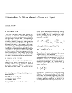 Diffusion Data for Silicate Minerals, Glasses, and Liquids