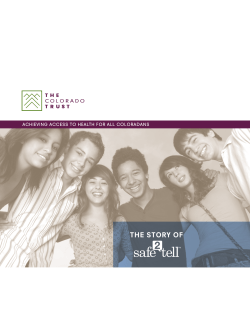 The Story of Safe2Tell