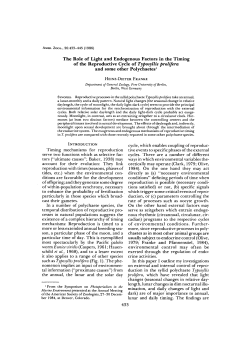 The Role of Light and Endogenous Factors in the