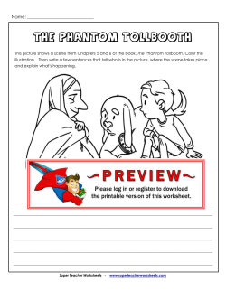 The Phantom Tollbooth - superteacherworksheets.com
