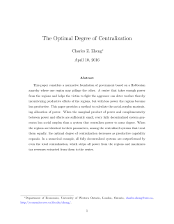 The Optimal Degree of Centralization