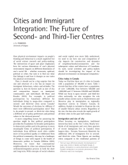 Cities and Immigrant Integration: The Future of Second