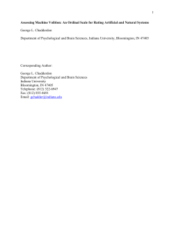 1 Assessing Machine Volition: An Ordinal Scale for Rating Artificial