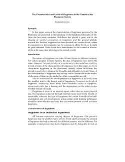 The Characteristics and Levels of Happiness in the Context of the