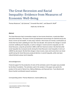 The Great Recession and Racial Inequality: Evidence from
