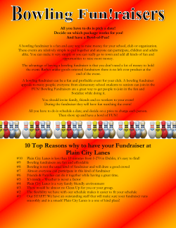10 Top Reasons why to have your Fundraiser at Plain City Lanes