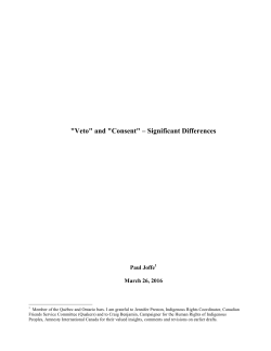 "Veto" and "Consent" – Significant Differences
