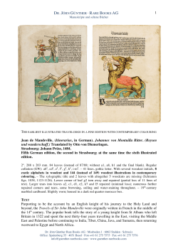 1 Jean de Mandeville. (Itinerarius, in German). Johannes von