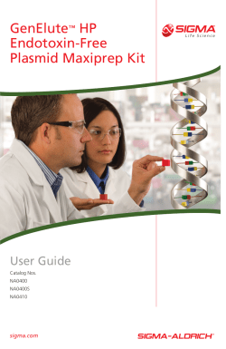 GenElute&trade; HP Endotoxin-Free Plasmid Maxiprep Kit - Sigma