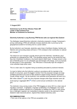 11 August 2015 Submission by the Rt Hon