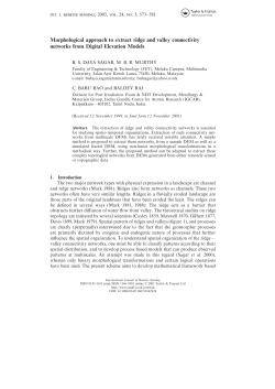Morphological approach to extract ridge and valley connectivity