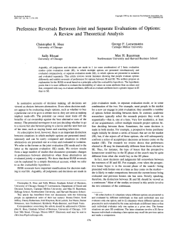 Preference Reversals Between Joint and