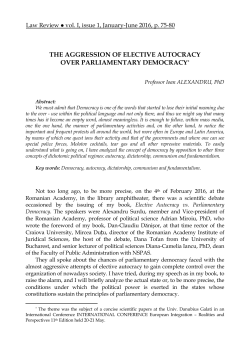 the aggression of elective autocracy over parliamentary democracy