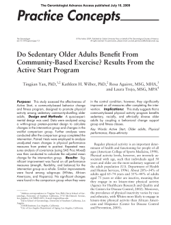 Do Sedentary Older Adults Benefit From Community