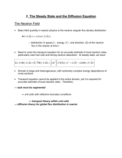 2. The Steady State and the Diffusion Equation