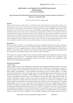 a new imperative in neoliberal governance Donald Gillies