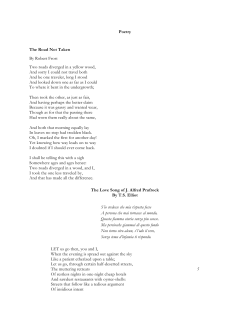 Poetry The Road Not Taken By Robert Frost Two roads