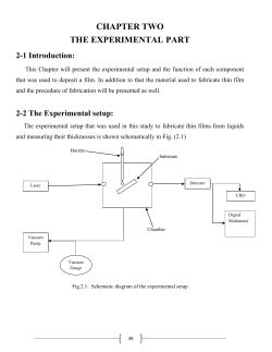 chapter two the experimental part