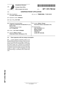 Power apparatus with low energy consumption
