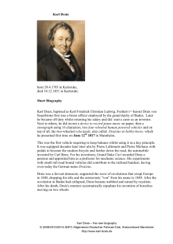 Biography Karl Drais - karl