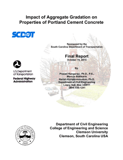 Impact of Aggregate Gradation on Properties of Portland Cement