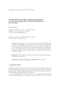 CONDITIONS OF THE AFFINE EXTENSION OF AN