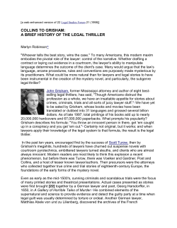 "Collins to Grisham: A Brief History of the Legal Thriller"