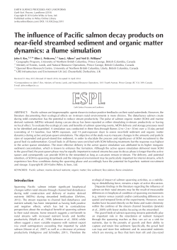 The influence of Pacific salmon decay products on nearfield