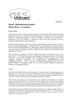 Die Fachsprachenausbildung auf der UNIcert&reg;