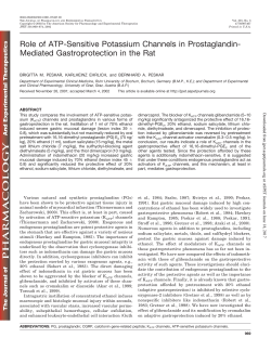 Role of ATP-Sensitive Potassium Channels in Prostaglandin